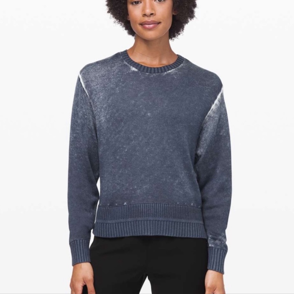 ❤️ Lululemon Hazy Day Grey Blue Sweater Size XS